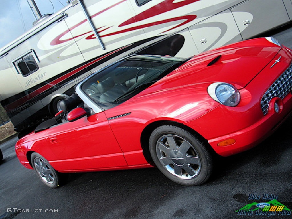 2002 Thunderbird Deluxe Roadster - Torch Red / Midnight Black photo #28