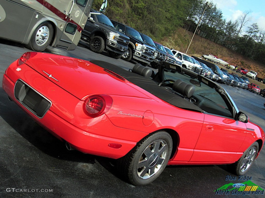 2002 Thunderbird Deluxe Roadster - Torch Red / Midnight Black photo #29
