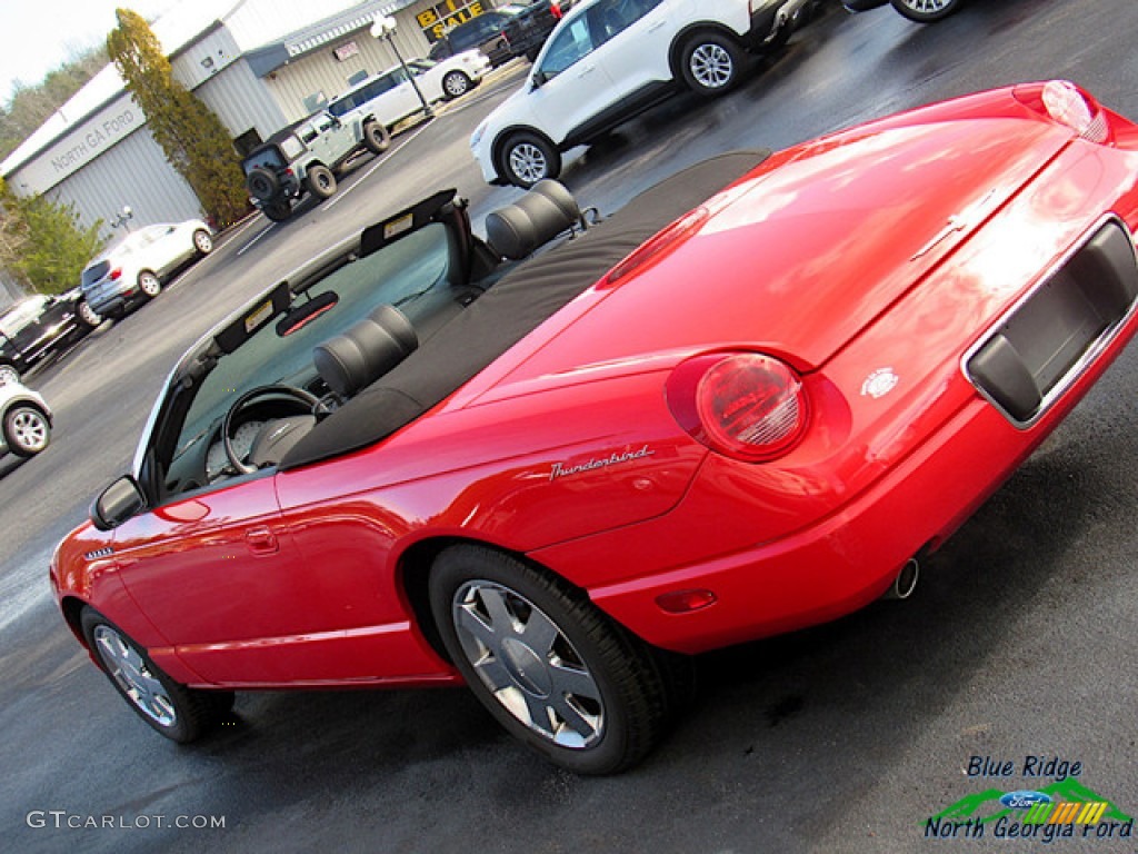 2002 Thunderbird Deluxe Roadster - Torch Red / Midnight Black photo #30