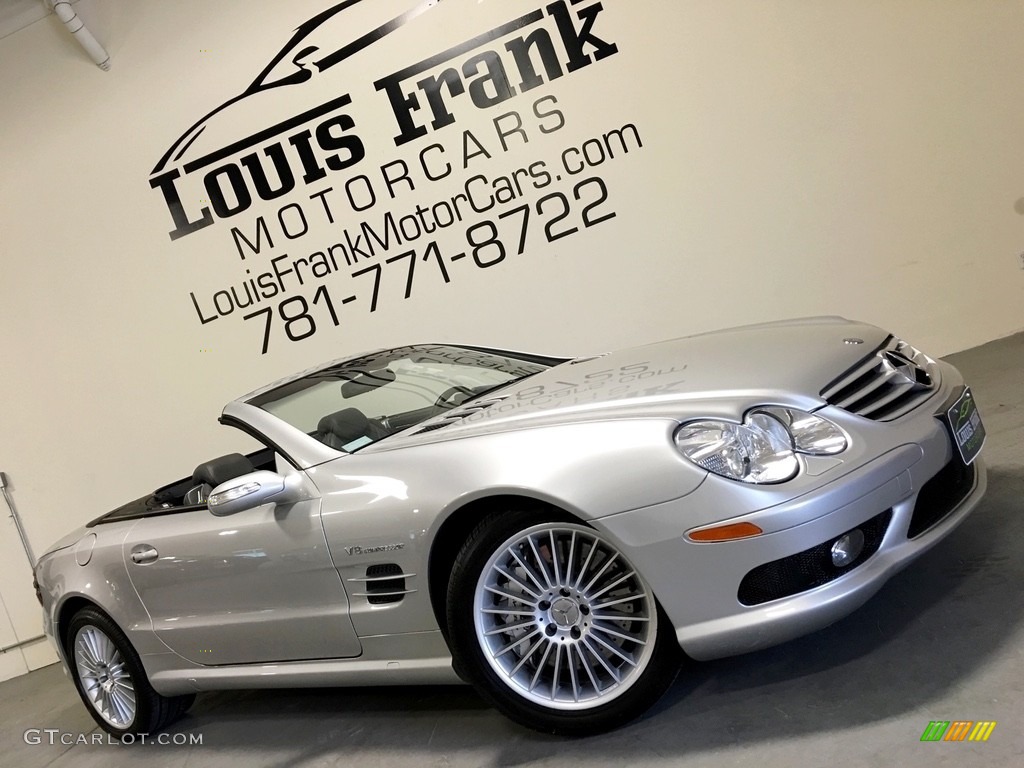 2004 SL 55 AMG Roadster - Brilliant Silver Metallic / Charcoal photo #2