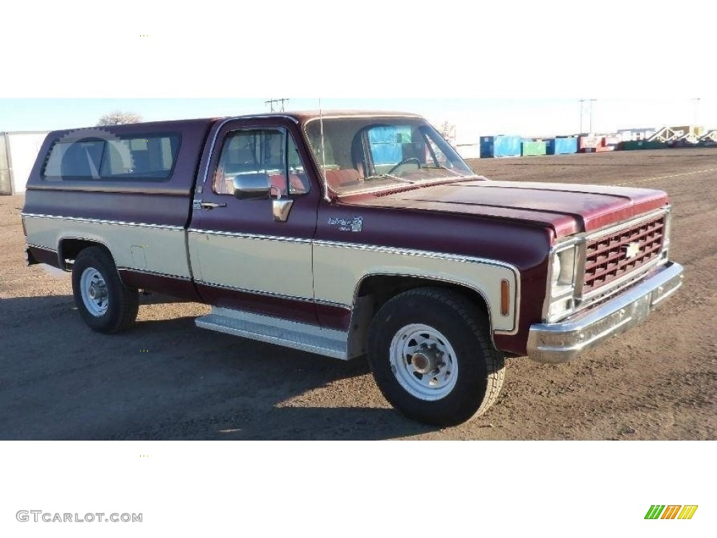 Dark Carmine Red 1979 Chevrolet C/K C20 Scottsdale Camper Special Regular Cab Exterior Photo #138681762