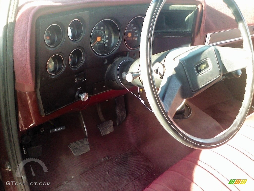 1979 Chevrolet C/K C20 Scottsdale Camper Special Regular Cab Red Dashboard Photo #138681816