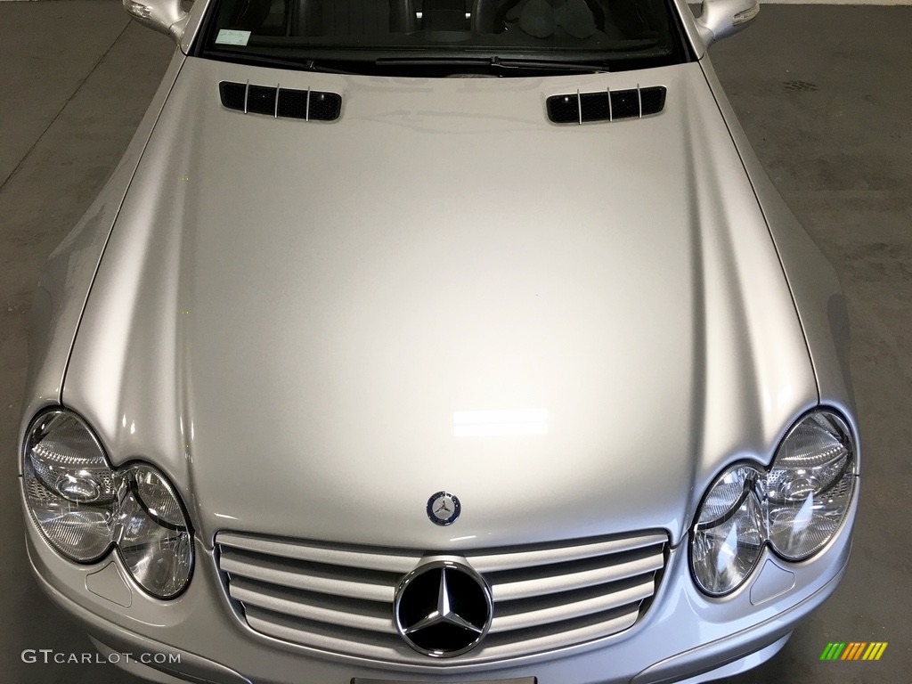 2004 SL 55 AMG Roadster - Brilliant Silver Metallic / Charcoal photo #37