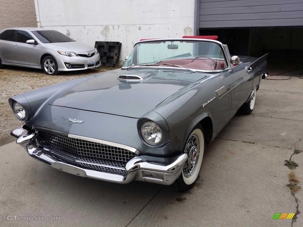 1957 Thunderbird  - Gunmetal Gray / Red photo #1