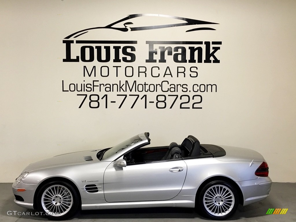 2004 SL 55 AMG Roadster - Brilliant Silver Metallic / Charcoal photo #107