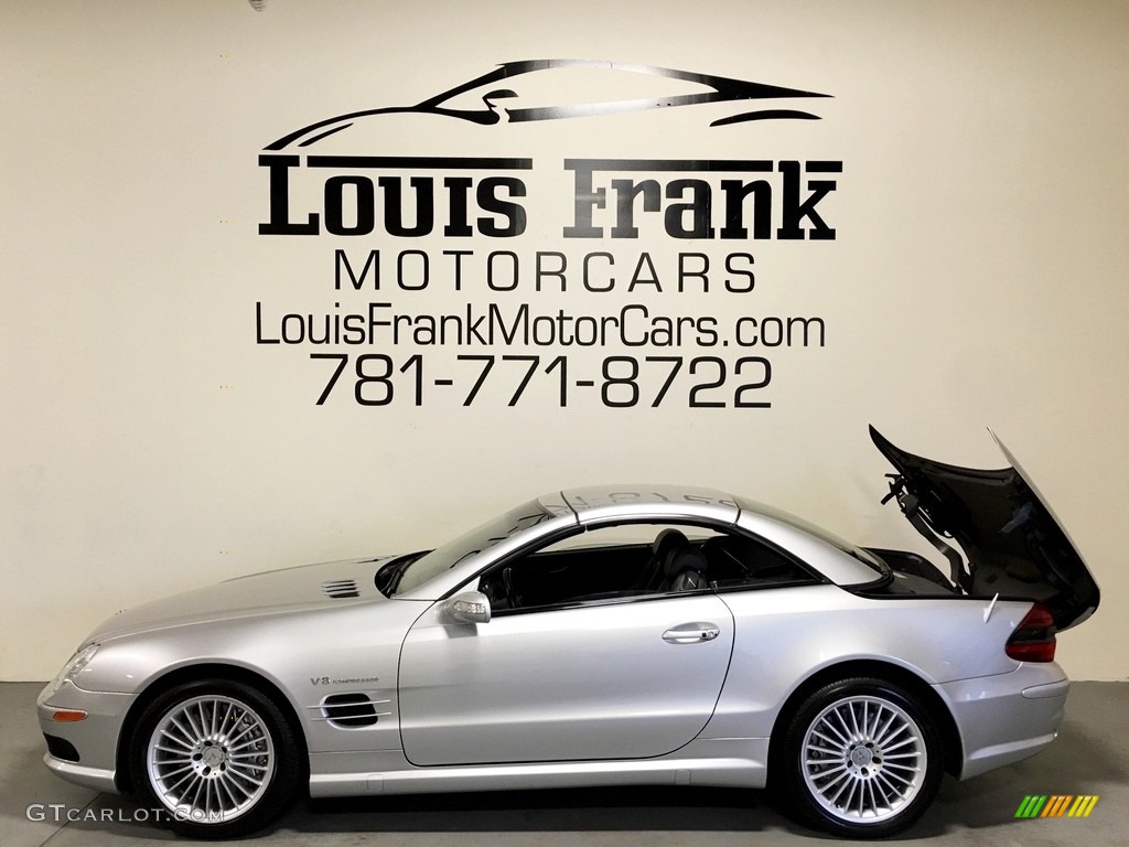 2004 SL 55 AMG Roadster - Brilliant Silver Metallic / Charcoal photo #110