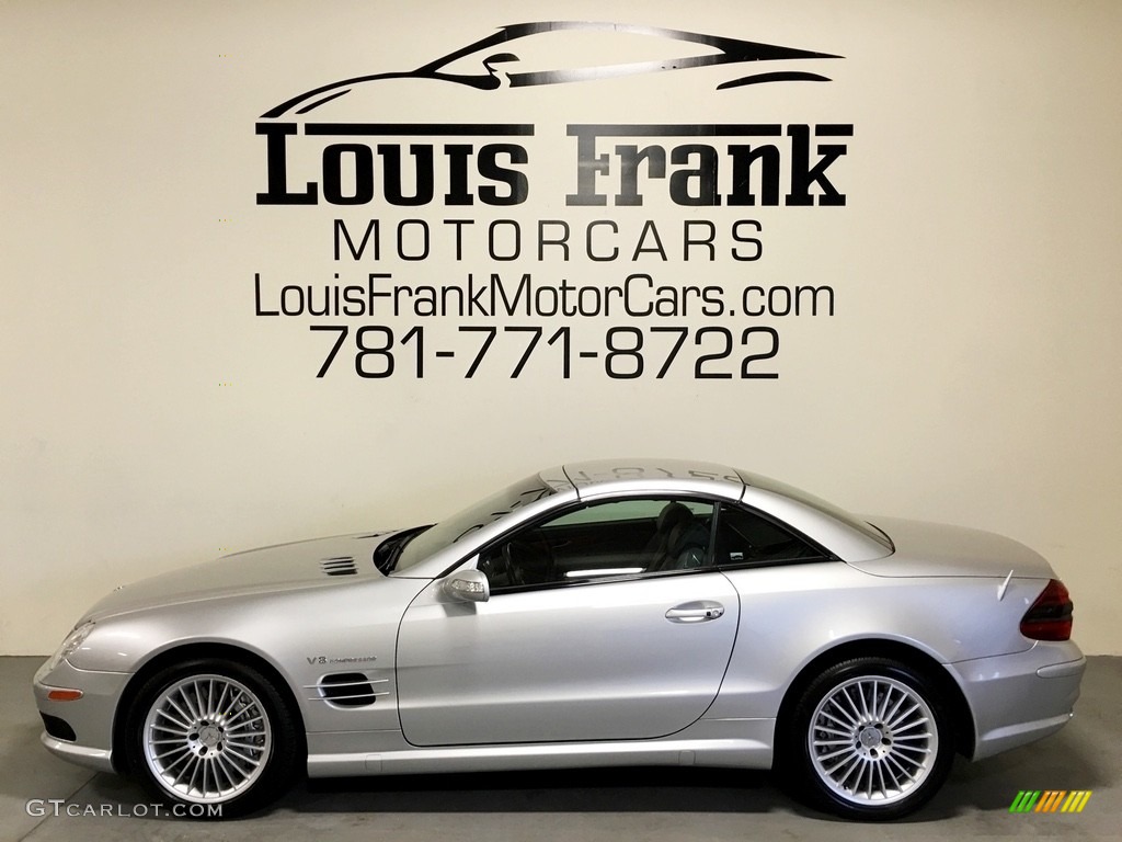 2004 SL 55 AMG Roadster - Brilliant Silver Metallic / Charcoal photo #111