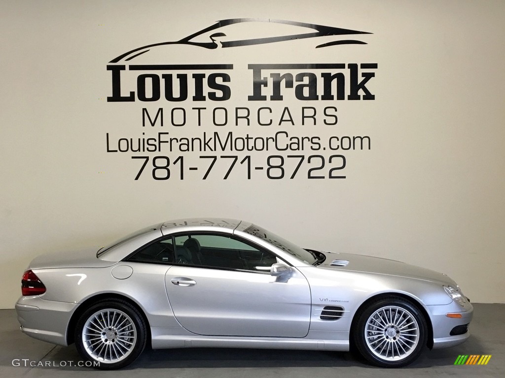2004 SL 55 AMG Roadster - Brilliant Silver Metallic / Charcoal photo #112