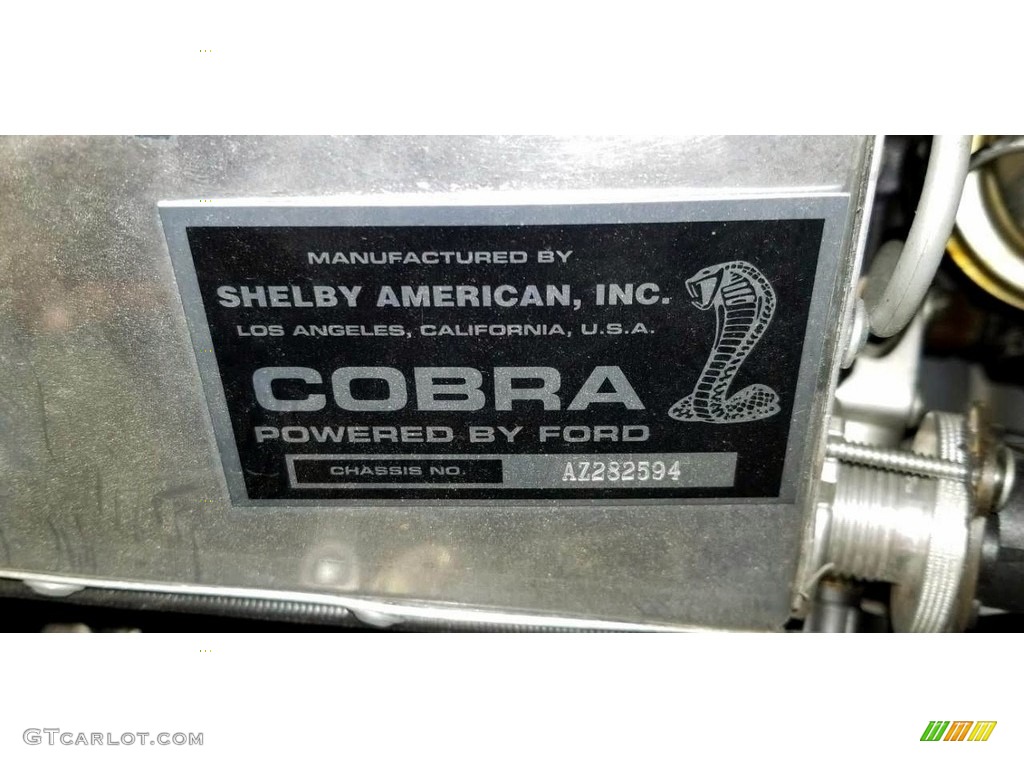 1965 Cobra Roadster Replica - Blue / Black photo #9