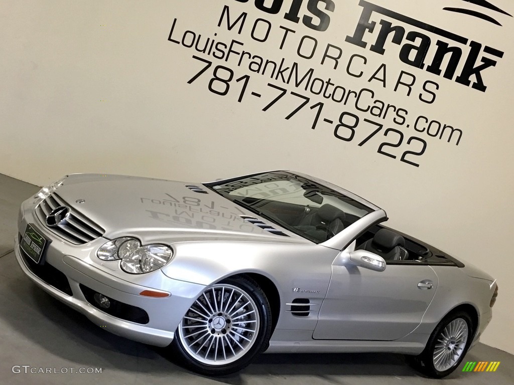 2004 SL 55 AMG Roadster - Brilliant Silver Metallic / Charcoal photo #123