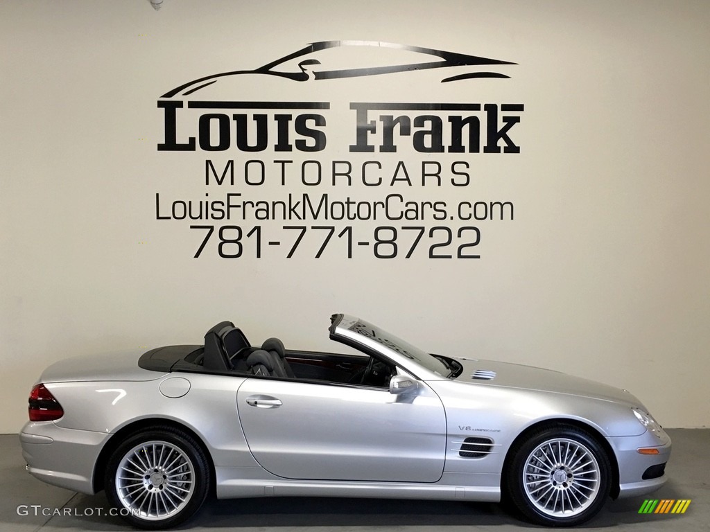 2004 SL 55 AMG Roadster - Brilliant Silver Metallic / Charcoal photo #127