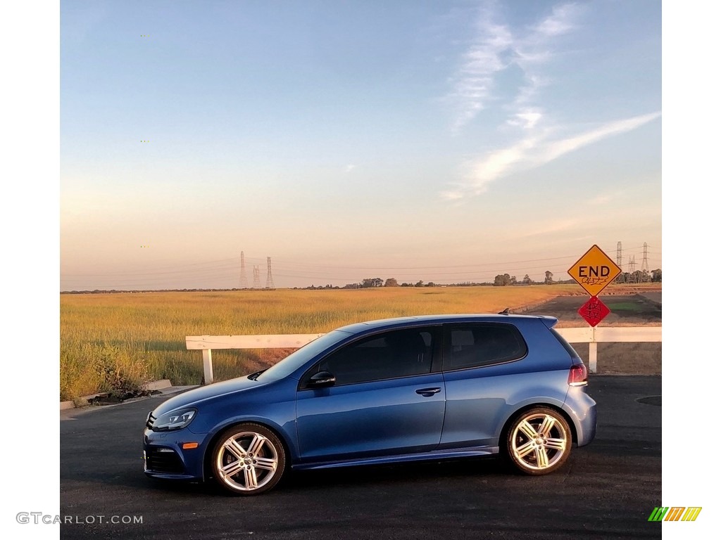 2013 Golf R 2 Door 4Motion - Rising Blue Metallic / Titan Black photo #1