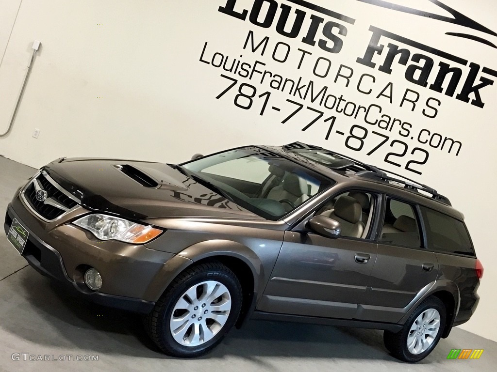 2009 Outback 2.5XT Limited Wagon - Deep Bronze Metallic / Warm Ivory photo #16