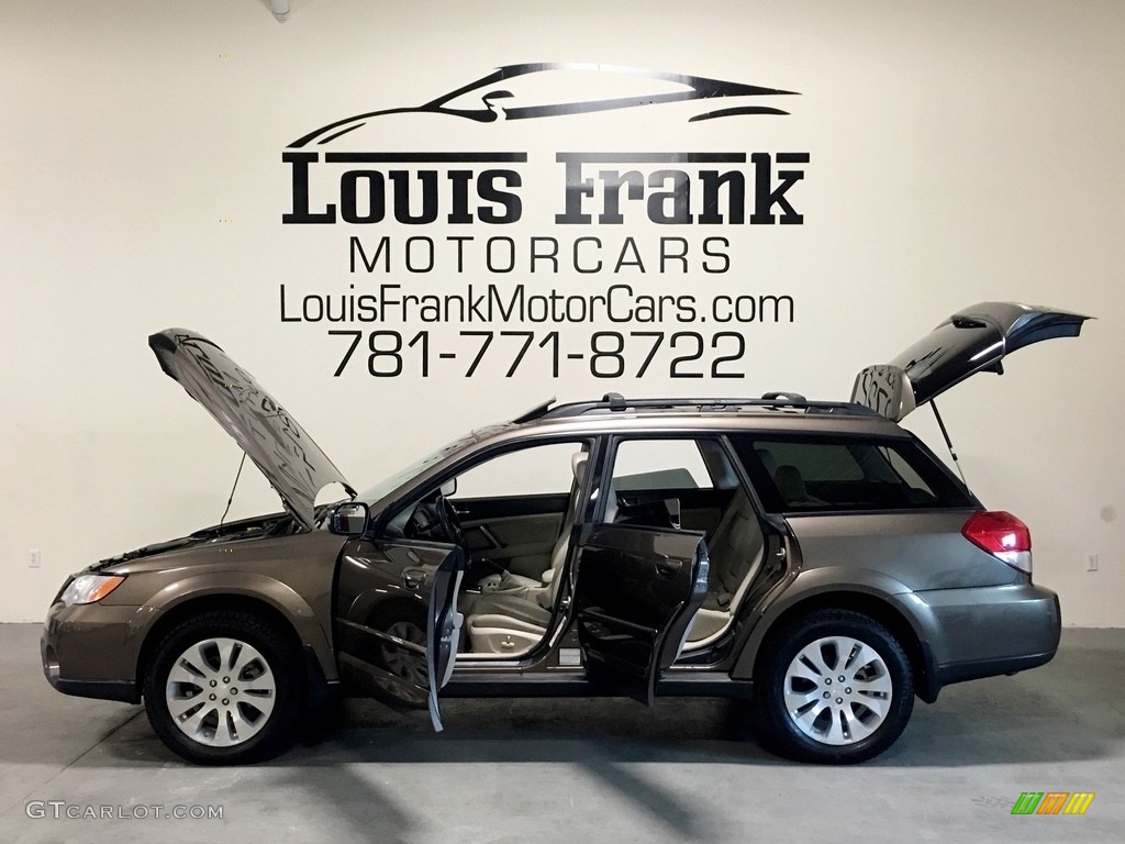 2009 Outback 2.5XT Limited Wagon - Deep Bronze Metallic / Warm Ivory photo #44