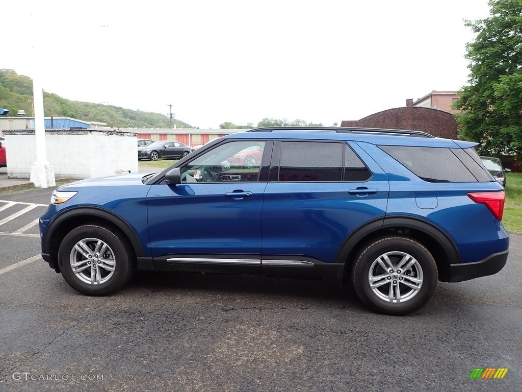 Atlas Blue Metallic 2020 Ford Explorer XLT 4WD Exterior Photo 