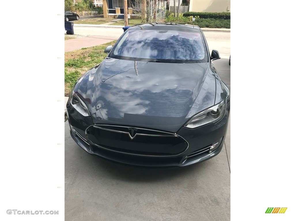 2013 Model S 85 - Grey Metallic / Grey photo #6