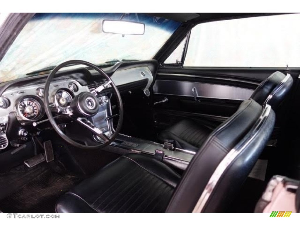 Deluxe Black Interior 1967 Ford Mustang Sports Sprint Package Coupe Photo #138688827