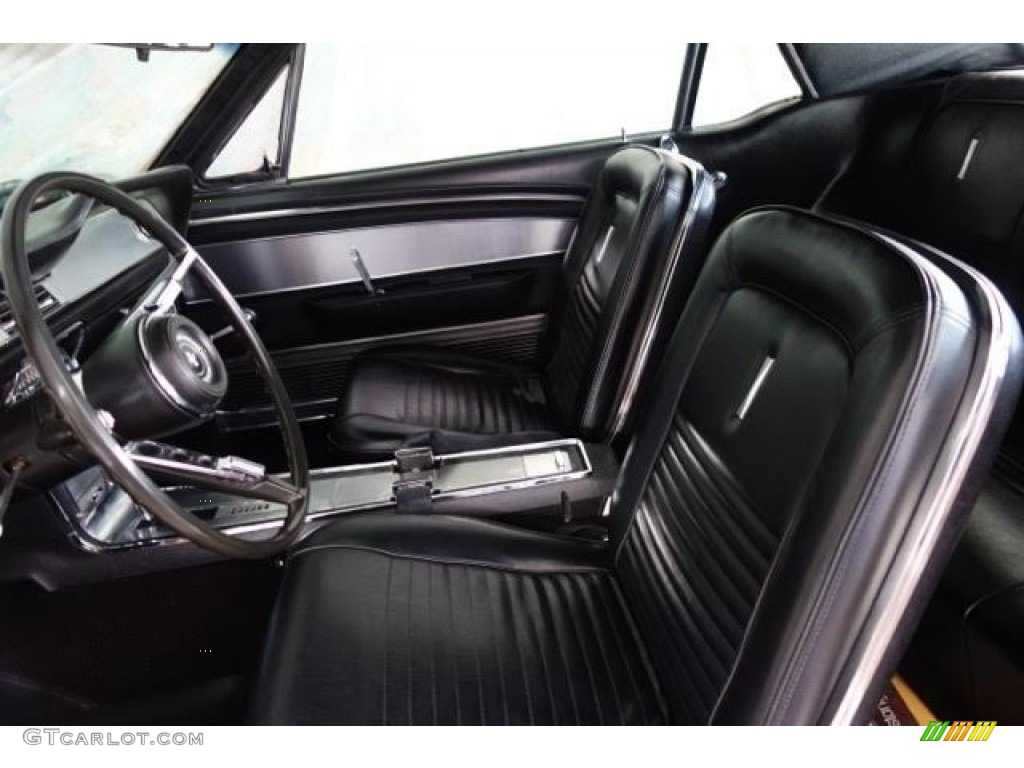 Deluxe Black Interior 1967 Ford Mustang Sports Sprint Package Coupe Photo #138688863