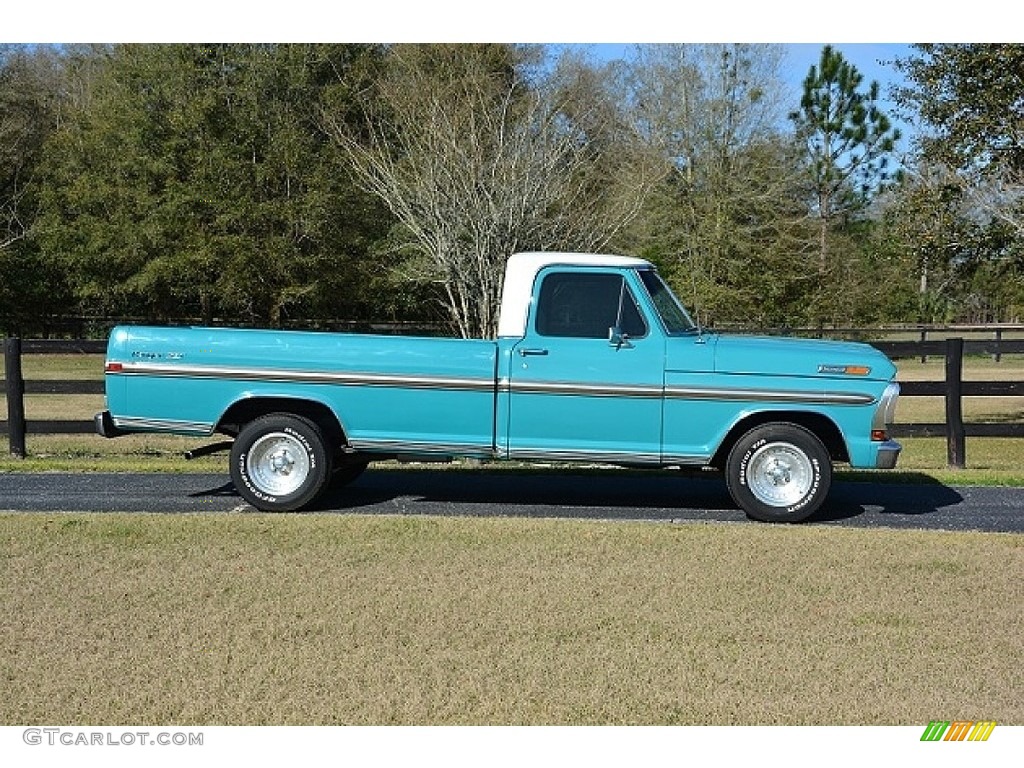 Reef Aqua 1970 Ford F100 Ranger XLT Regular Cab Exterior Photo #138689613