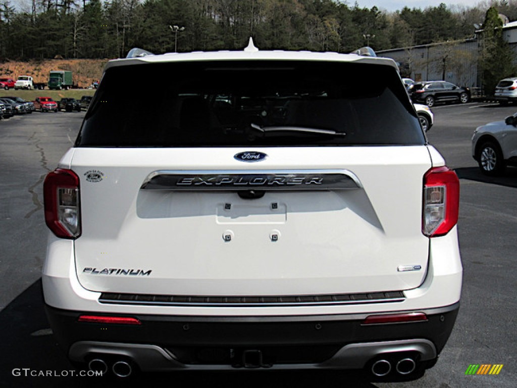 2020 Explorer Platinum 4WD - Star White Metallic Tri-Coat / Sandstone photo #4