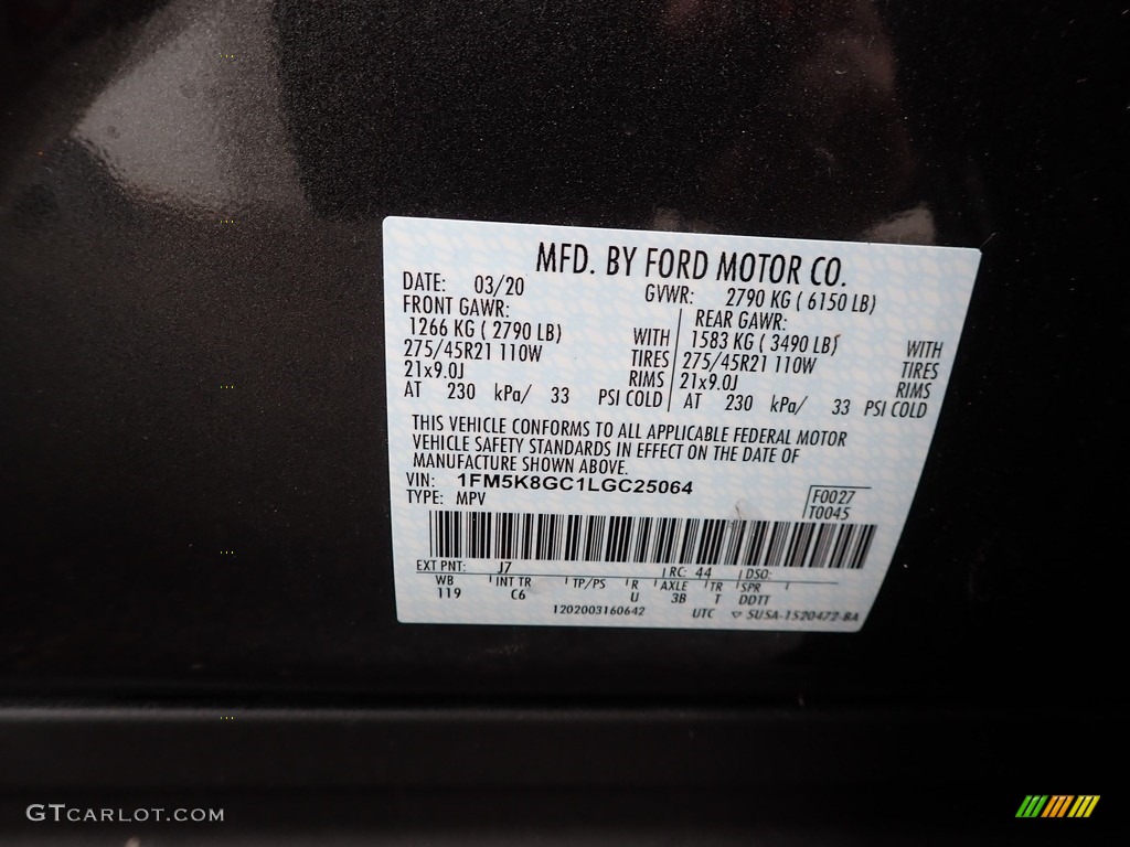 2020 Explorer ST 4WD - Magnetic Metallic / Ebony photo #11