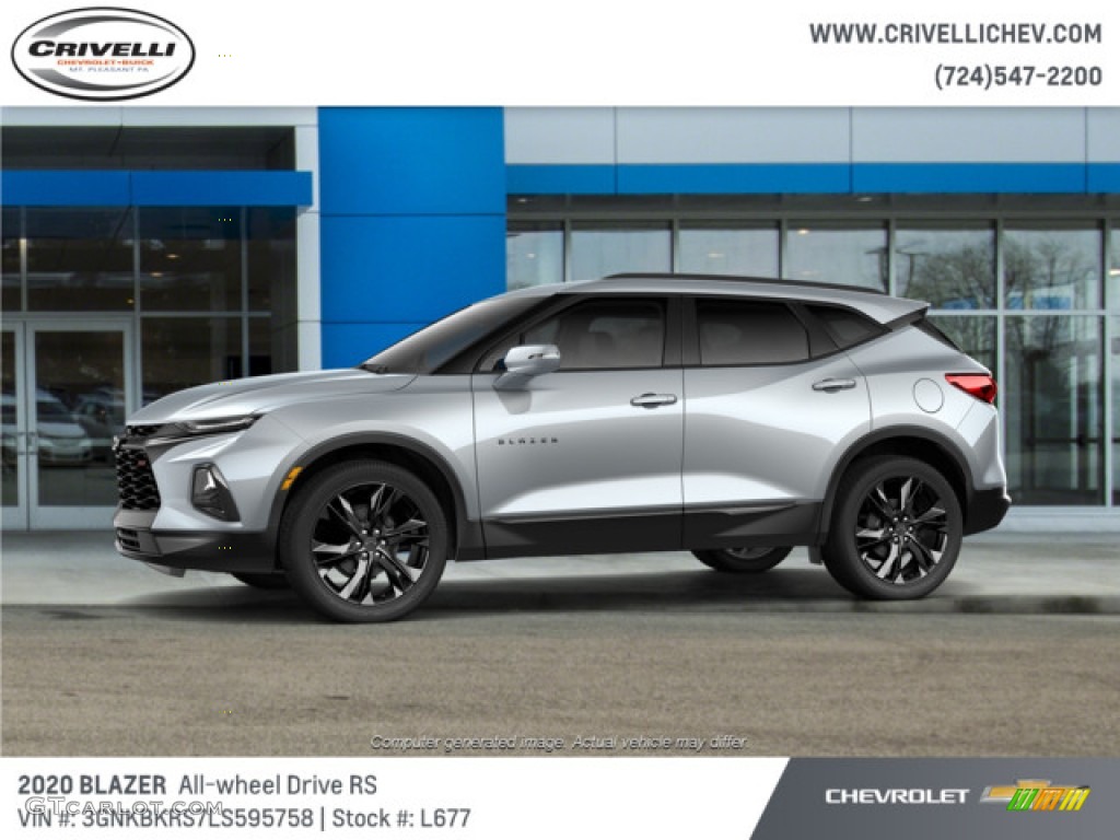 2020 Blazer RS AWD - Silver Ice Metallic / Jet Black photo #2