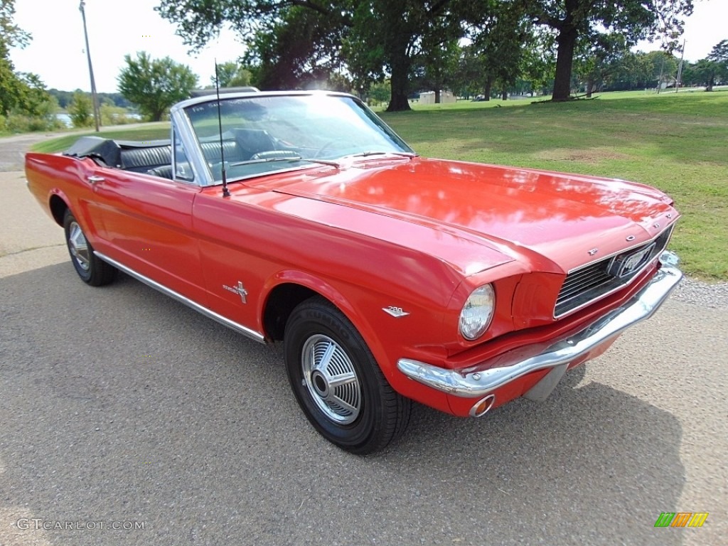 Red 1966 Ford Mustang Convertible Exterior Photo #138692397