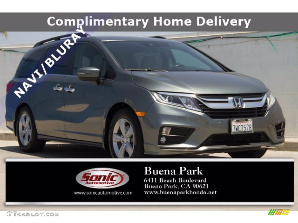 2018 Odyssey EX-L - Forest Mist Metallic / Beige photo #1