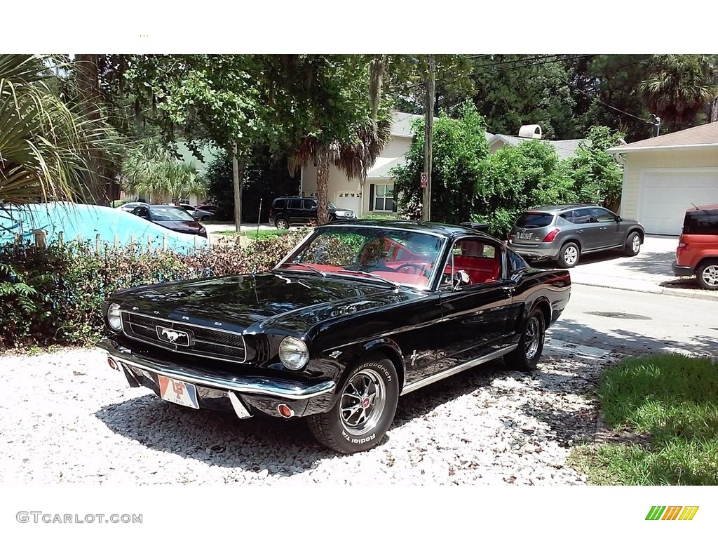 1965 Mustang Fastback - Raven Black / Red photo #1