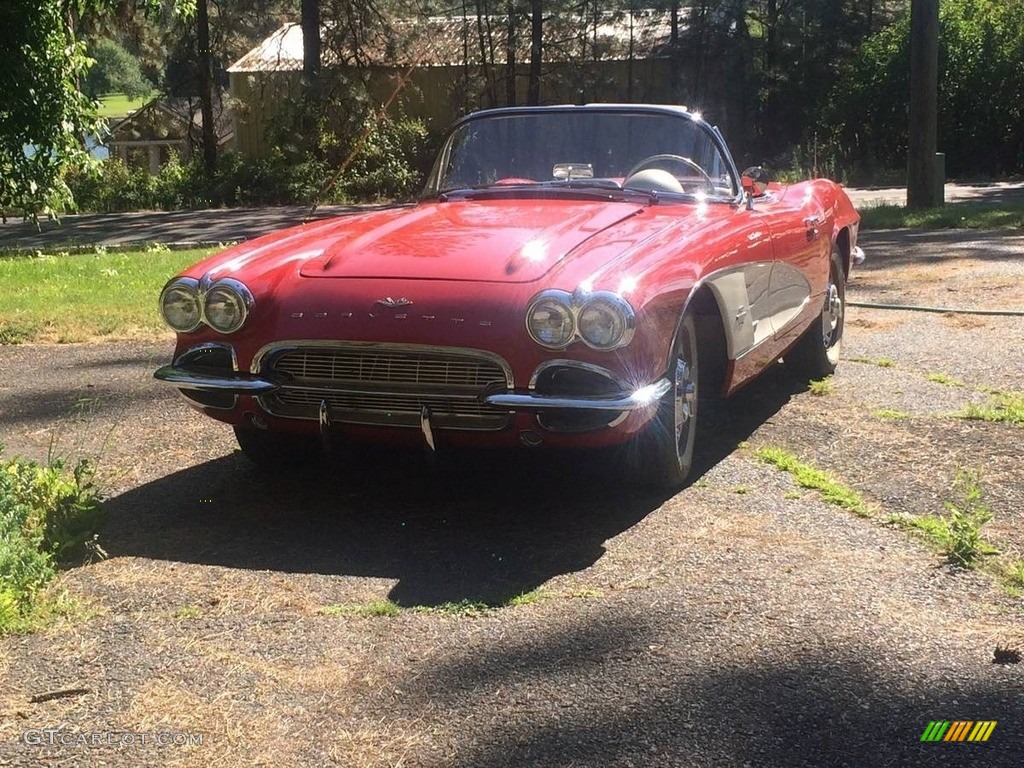 1961 Corvette Convertible - Roman Red / Fawn photo #4