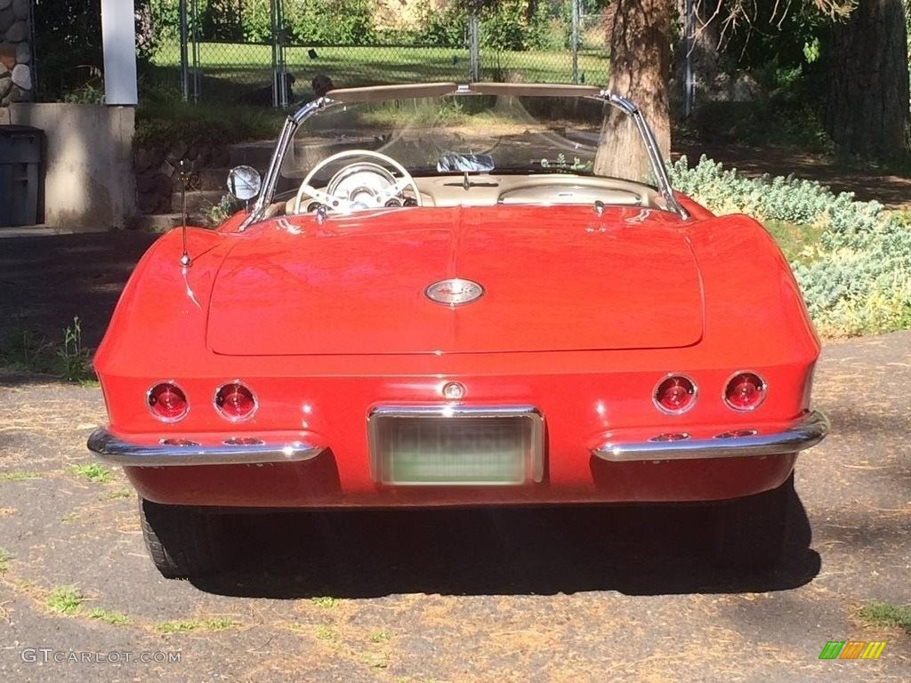 1961 Corvette Convertible - Roman Red / Fawn photo #5