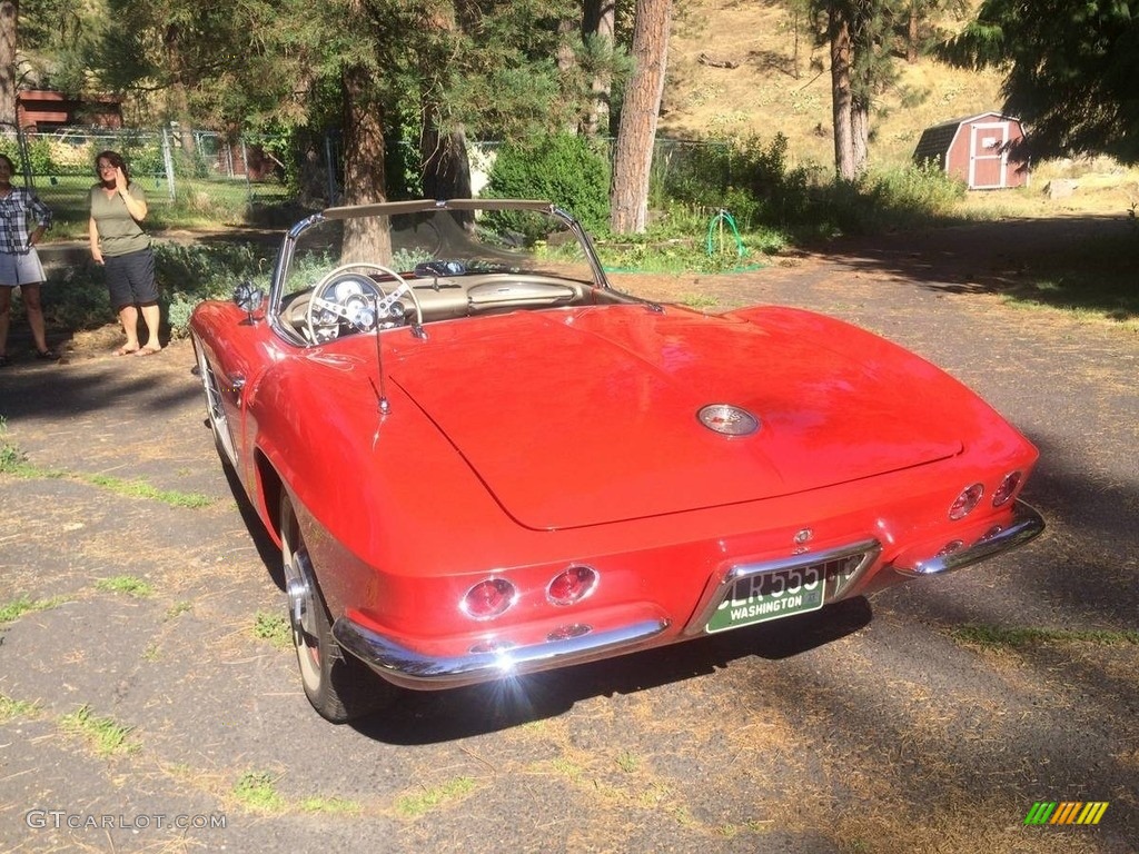 1961 Corvette Convertible - Roman Red / Fawn photo #6