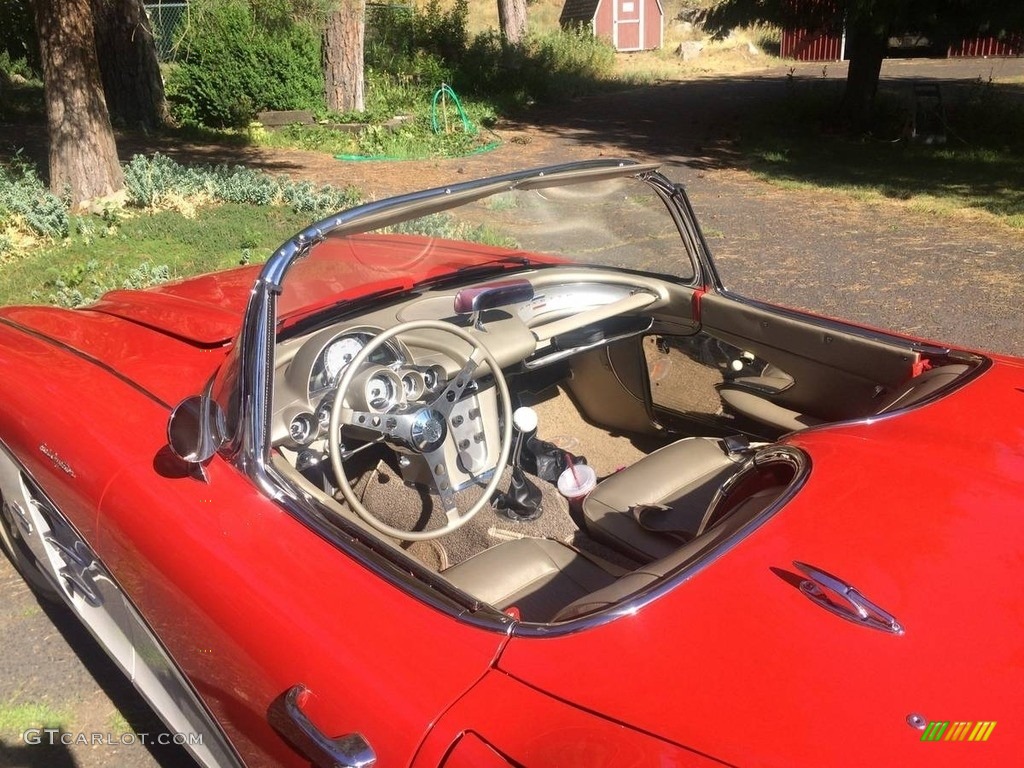1961 Corvette Convertible - Roman Red / Fawn photo #8