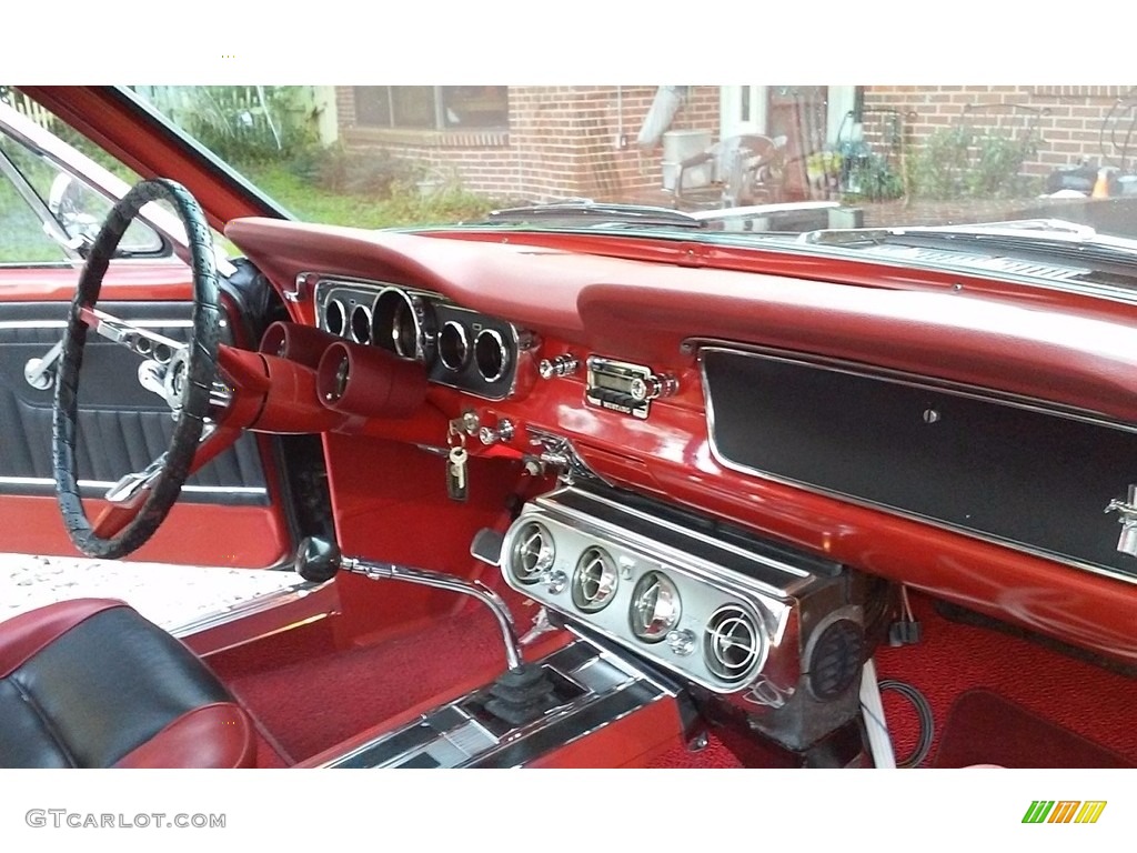 1965 Ford Mustang Fastback Red Dashboard Photo #138694380