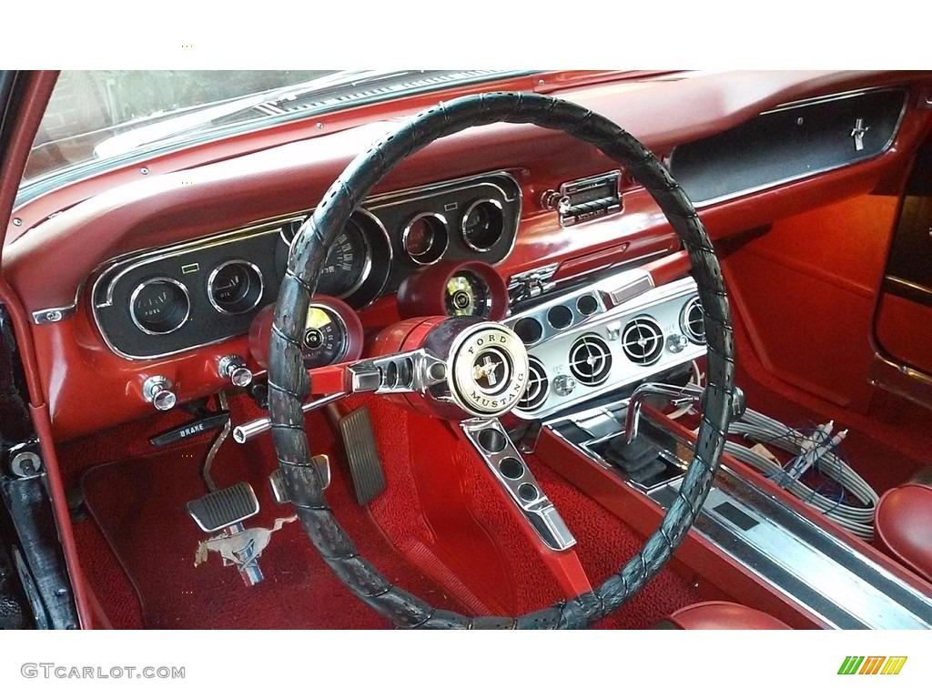 1965 Ford Mustang Fastback Red Steering Wheel Photo #138694407