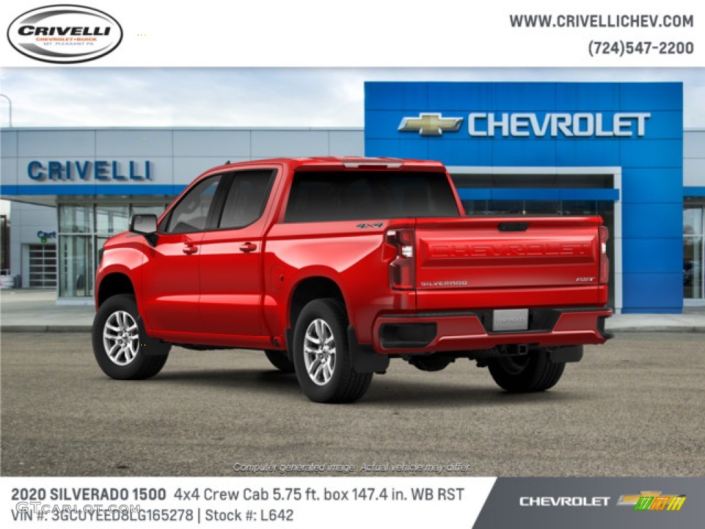 2020 Silverado 1500 RST Crew Cab 4x4 - Red Hot / Jet Black photo #2