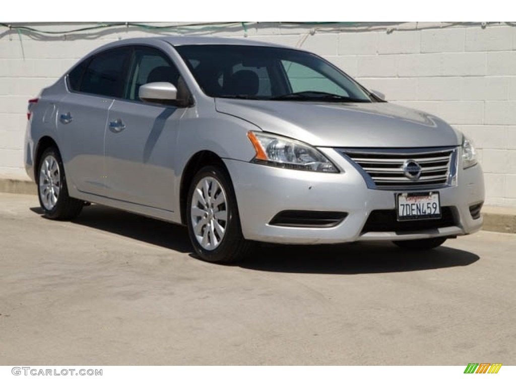 2013 Sentra SV - Brilliant Silver Metallic / Charcoal photo #1