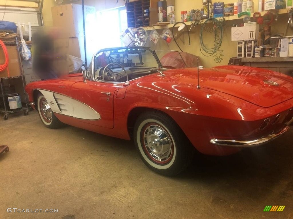 1961 Corvette Convertible - Roman Red / Fawn photo #22