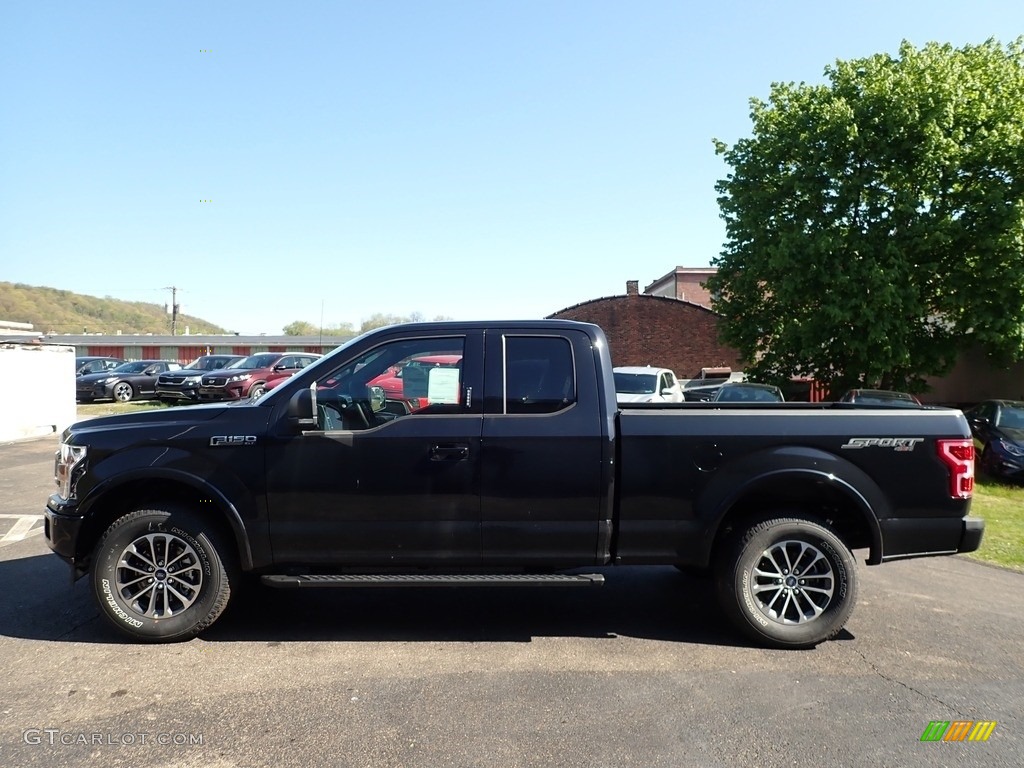 2020 F150 XLT SuperCab 4x4 - Agate Black / Black photo #5