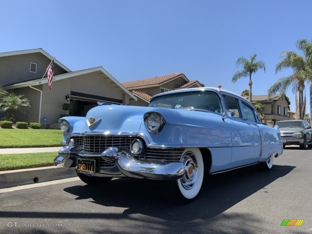 Baby Blue 1954 Cadillac Series 62 4 Door Sedan Exterior Photo #138695820