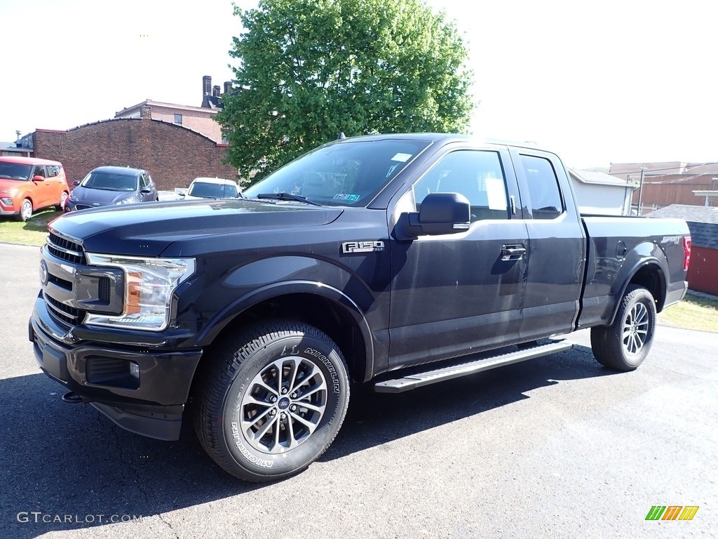 2020 F150 XLT SuperCab 4x4 - Agate Black / Black photo #6