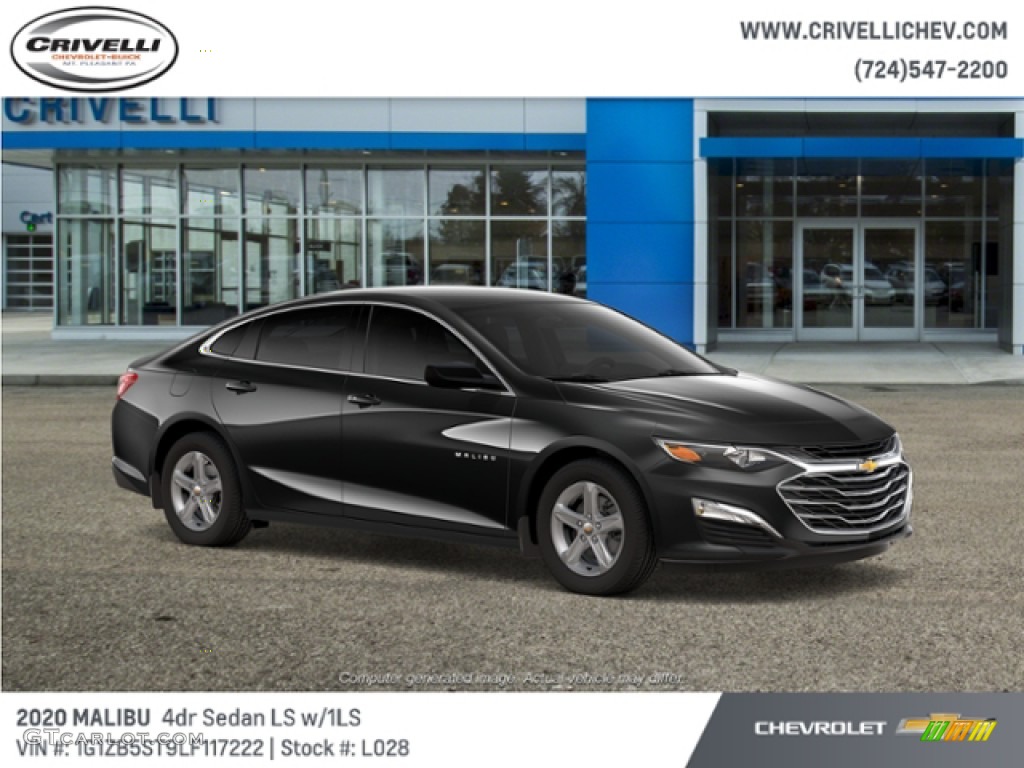 2020 Mosaic Black Metallic Chevrolet Malibu LS 138488267 Photo 3