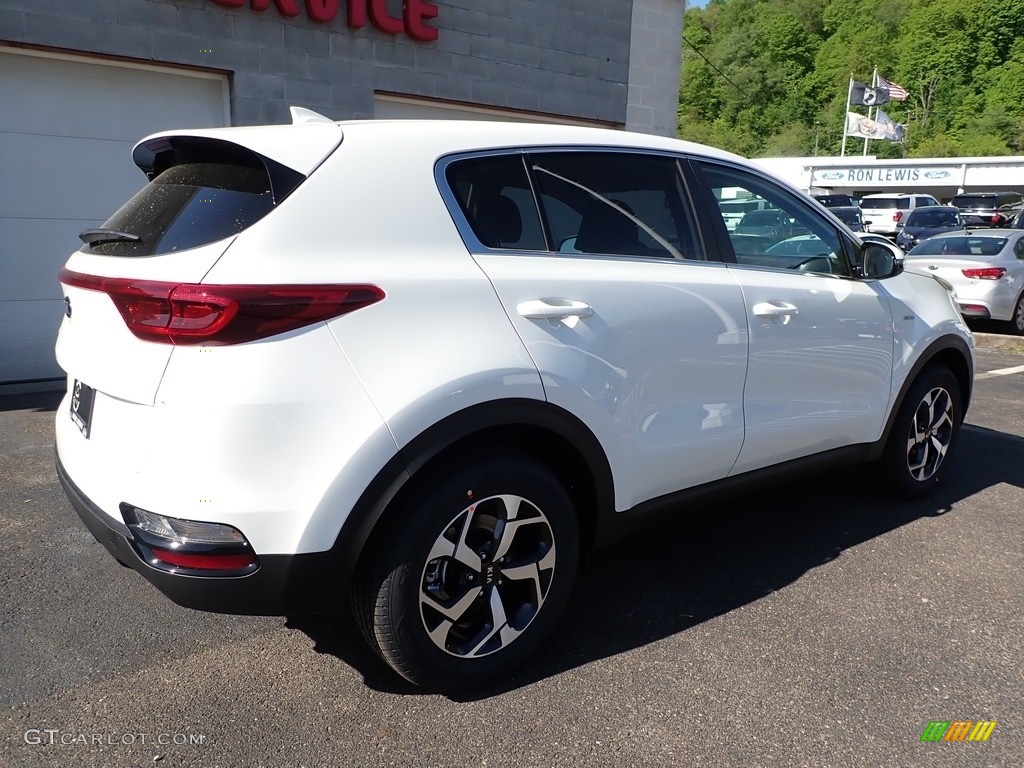 2020 Sportage LX AWD - Clear White / Black photo #2