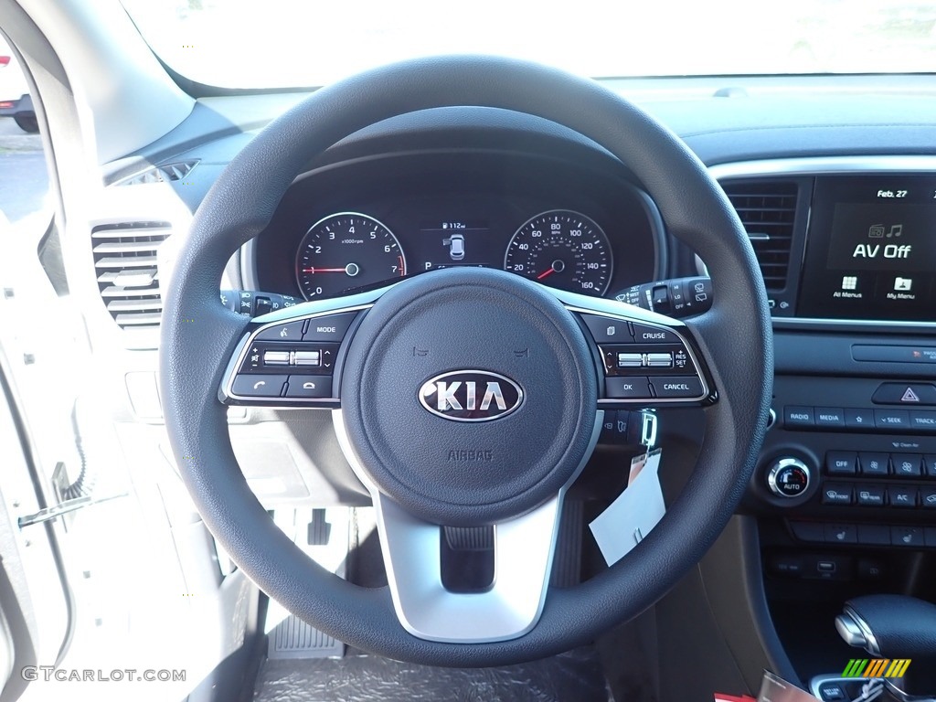 2020 Sportage LX AWD - Clear White / Black photo #16