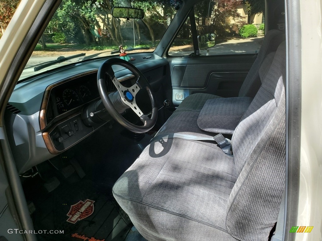 Dark Charcoal Interior 1991 Ford F150 XLT Regular Cab Photo #138700155