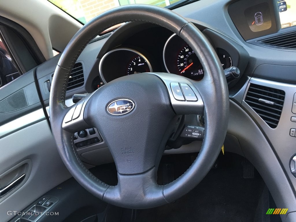 2009 Subaru Tribeca Limited 7 Passenger Slate Gray Steering Wheel Photo #138700483