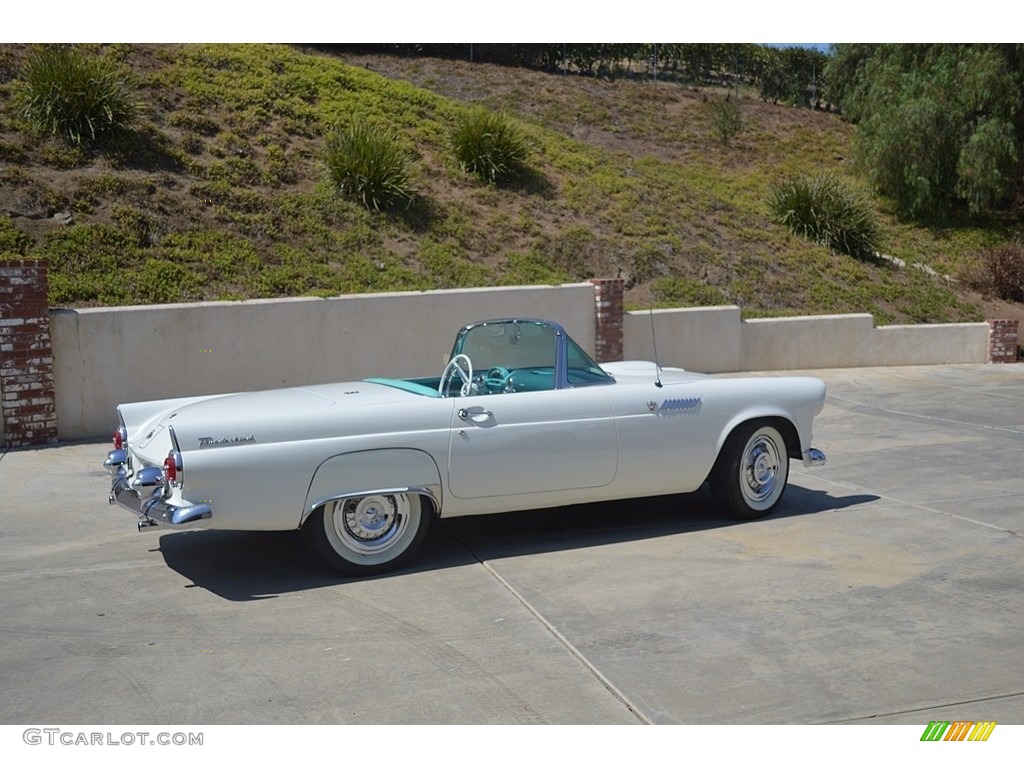 Snowshoe White 1955 Ford Thunderbird Convertible Exterior Photo #138700854