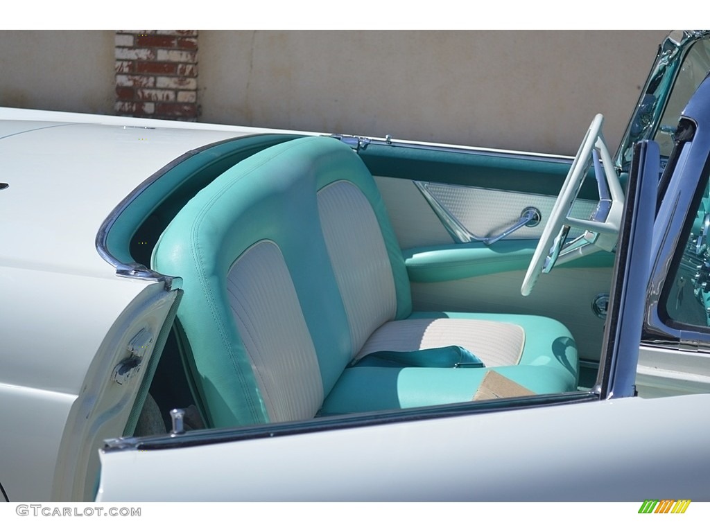 Turquoise/White Interior 1955 Ford Thunderbird Convertible Photo #138700959