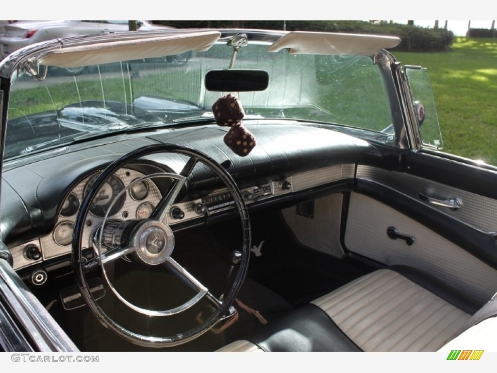 Black/White Interior 1957 Ford Thunderbird Convertible Photo #138702033