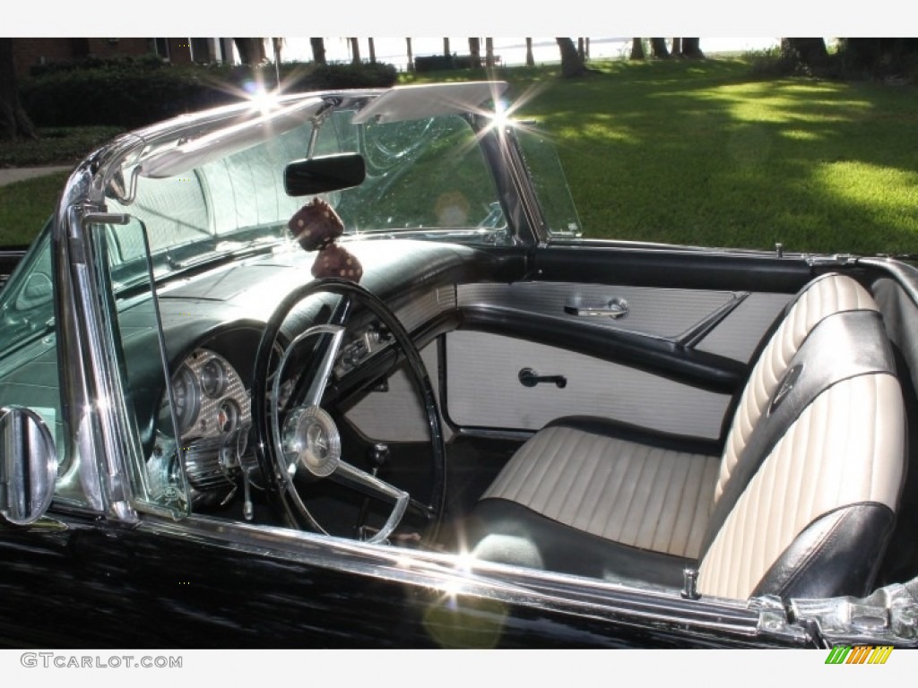 Black/White Interior 1957 Ford Thunderbird Convertible Photo #138702054